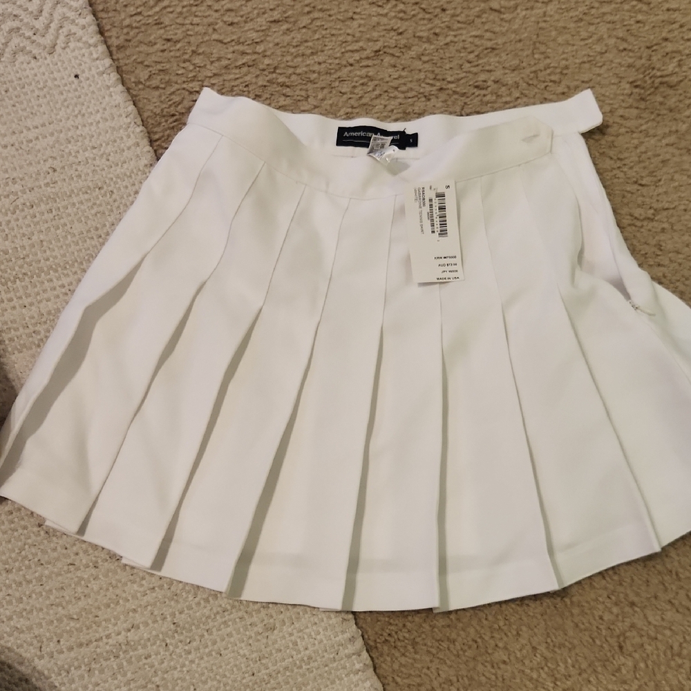American Apparel Classic White Skater Skirt